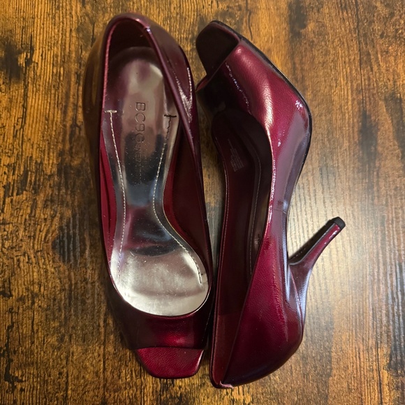 BCBGeneration Peep Toe Pumps, Red, 7.5 - Picture 1 of 4
